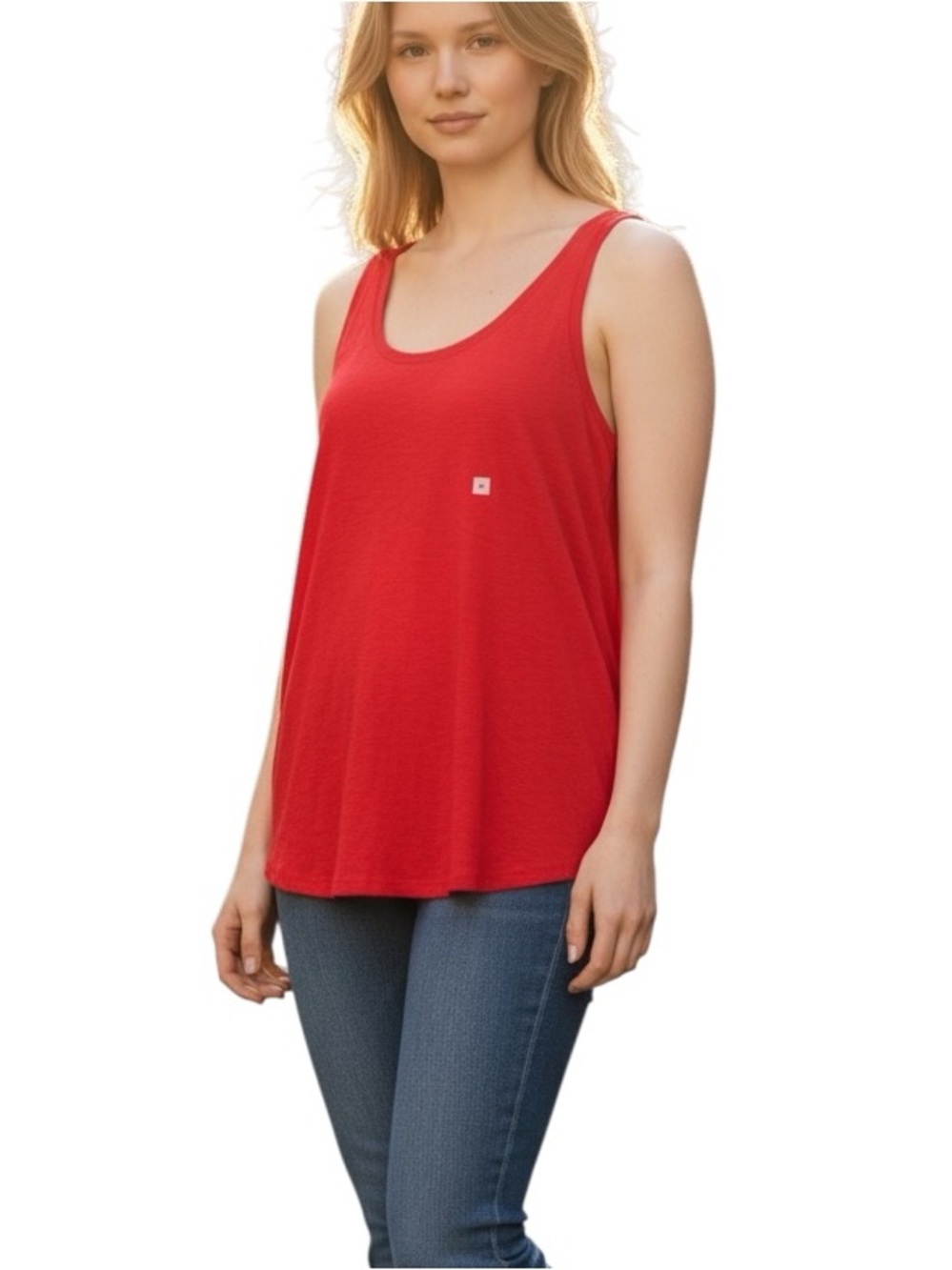 Loft Women's Red Sleeveless Tank Top Size XL NWT